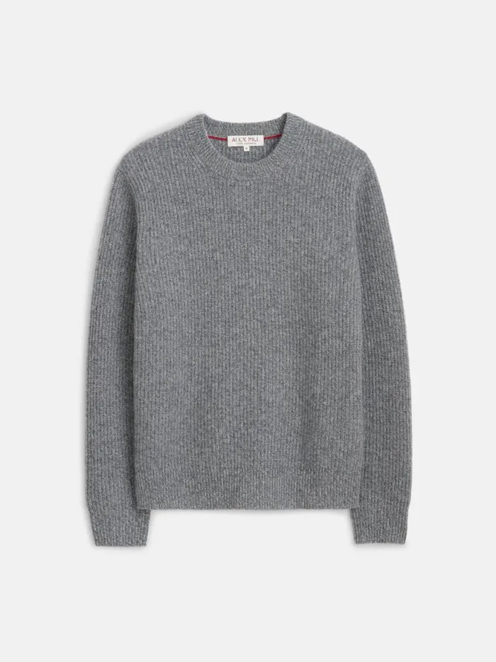Alex Mill Jordan Sweater In Washed Cashmere Marled Heather Grey Men Sweaters Sweatshirts