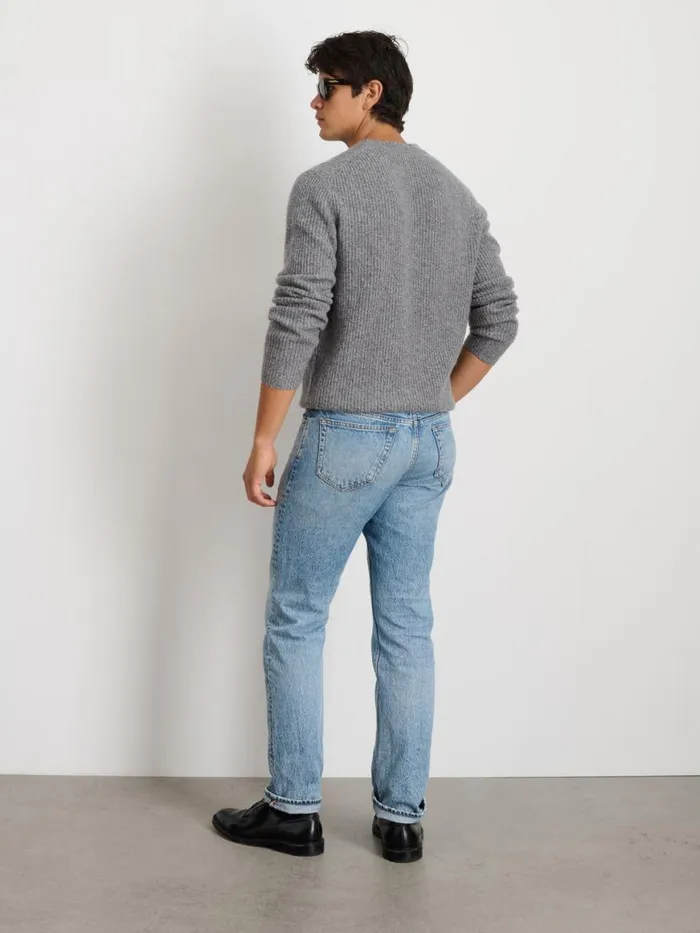 Alex Mill Jordan Sweater In Washed Cashmere Marled Heather Grey Men Sweaters Sweatshirts