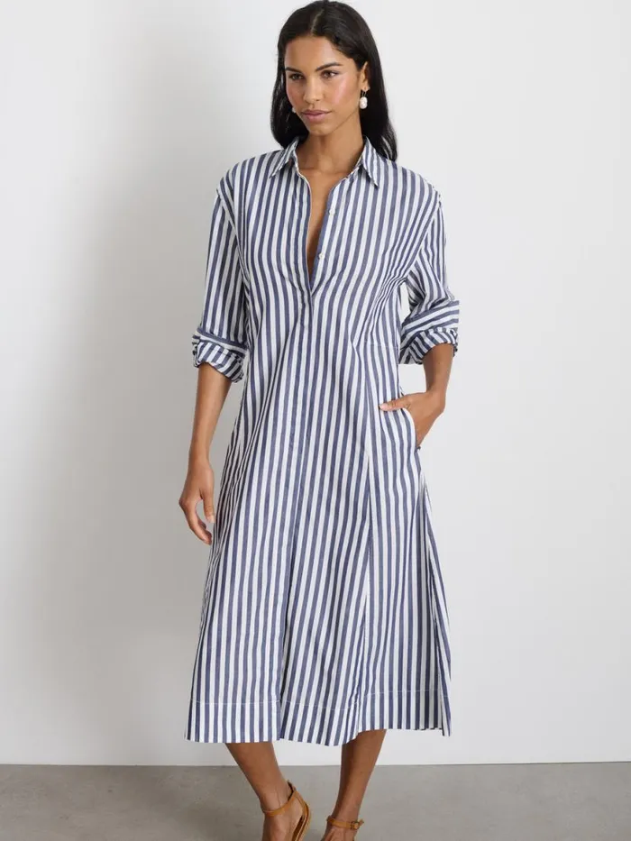 Alex Mill Jules Dress In Wide Stripe Women Dresses Skirts