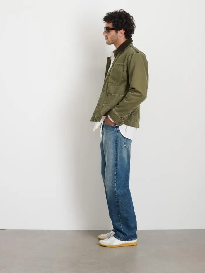 Alex Mill Lined Work Jacket In Cotton Herringbone Field Olive Men Jackets Coats