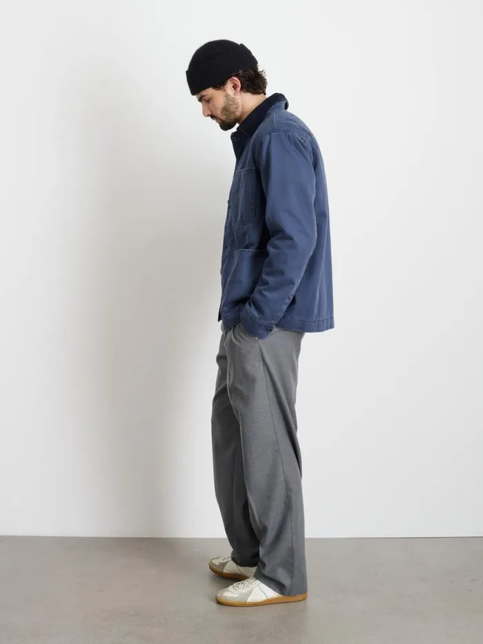 Alex Mill Lined Work Jacket In Cotton Herringbone Storm Blue Men Jackets Coats