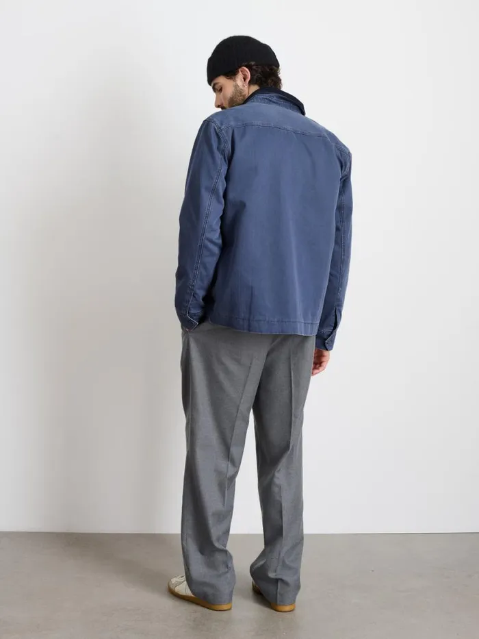 Alex Mill Lined Work Jacket In Cotton Herringbone Storm Blue Men Jackets Coats