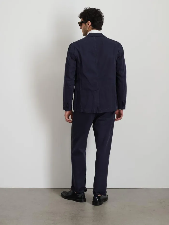 Alex Mill Long Inseam Straight Leg Pant In Vintage Washed Chino Dark Navy Men Suiting Blazers