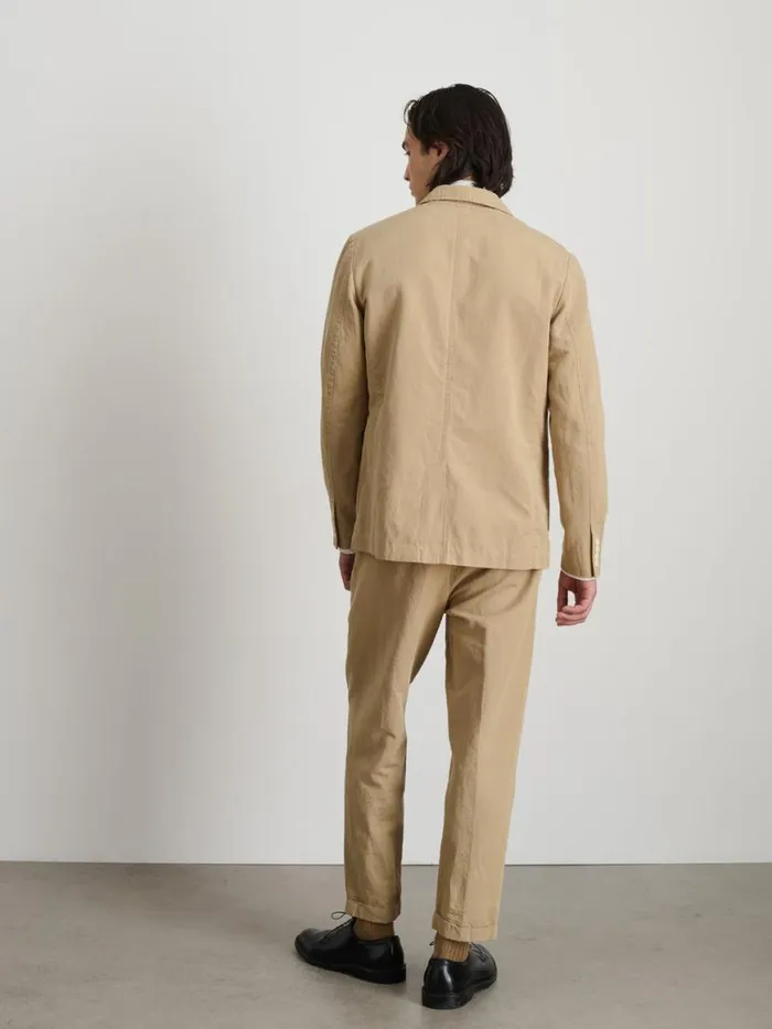 Alex Mill Mercer Blazer In Cotton Linen Khaki Men Suiting Blazers