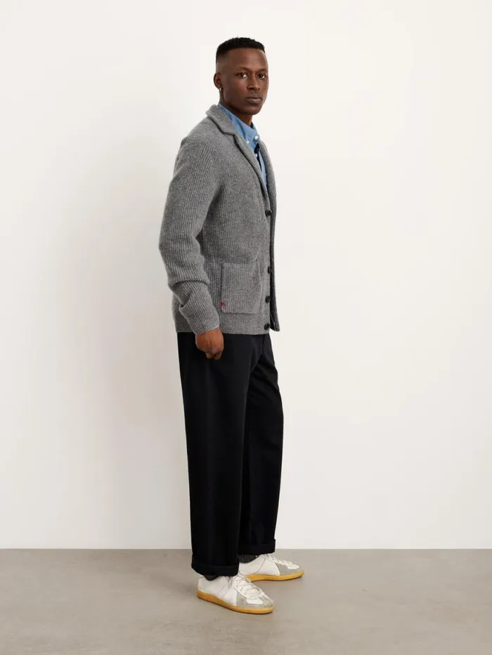 Alex Mill Mitchell Cardigan In Washed Cashmere Heather Pewter Men Sweaters Sweatshirts