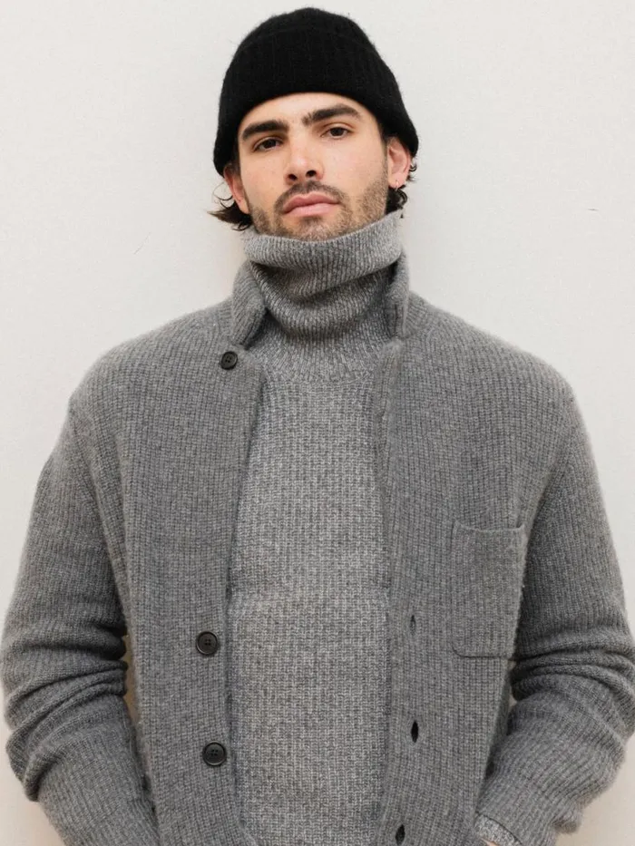 Alex Mill Mitchell Cardigan In Washed Cashmere Heather Pewter Men Sweaters Sweatshirts