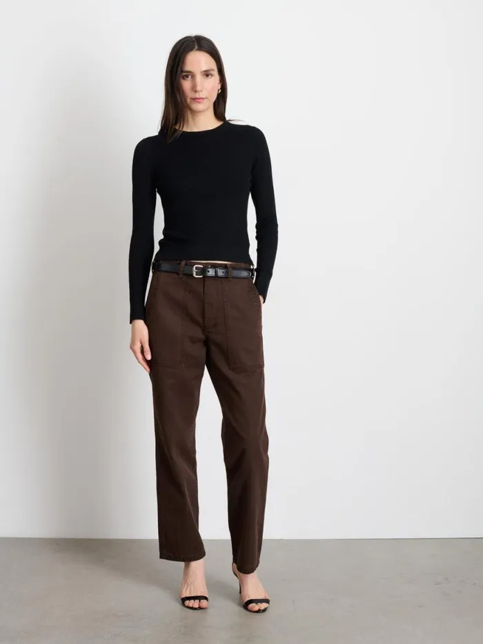 Alex Mill Neil Pant In Herringbone Espresso Women Pants