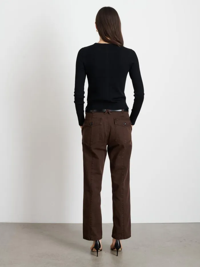 Alex Mill Neil Pant In Herringbone Espresso Women Pants