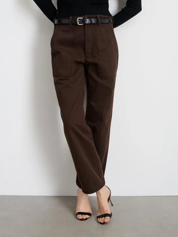 Alex Mill Neil Pant In Herringbone Espresso Women Pants