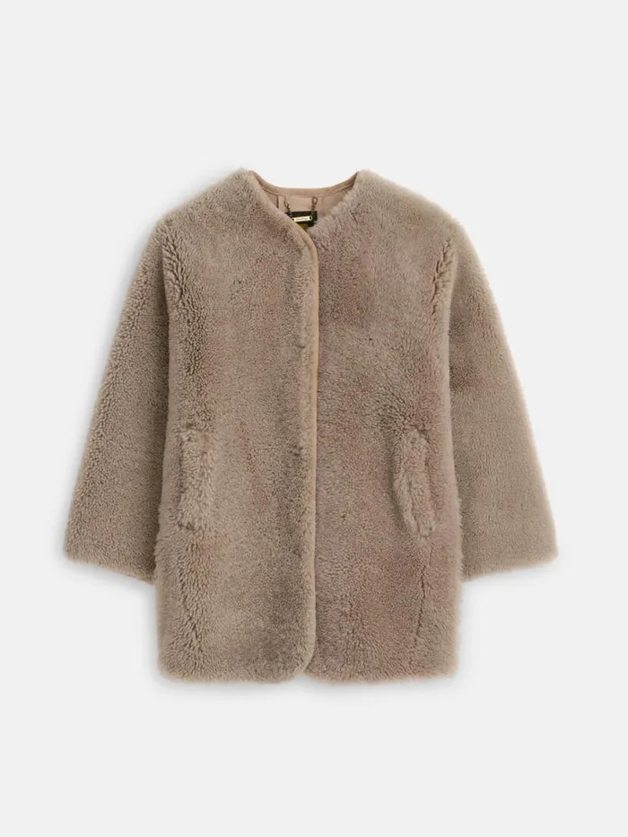 Alex Mill Owen Barry X Alex Mill Mae Shearling Coat Women Jackets Outerwear