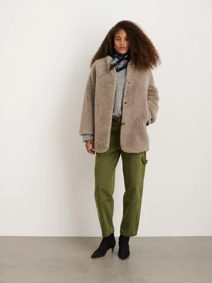 Alex Mill Owen Barry X Alex Mill Mae Shearling Coat Women Jackets Outerwear