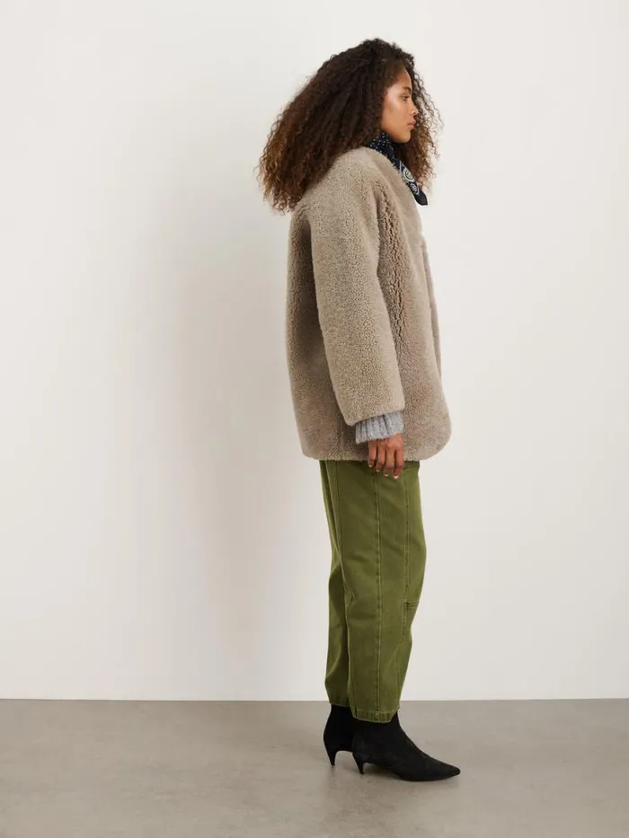 Alex Mill Owen Barry X Alex Mill Mae Shearling Coat Women Jackets Outerwear
