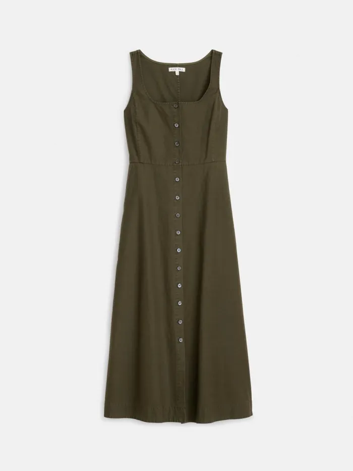 Alex Mill Piper Dress Military Olive Women Dresses Skirts