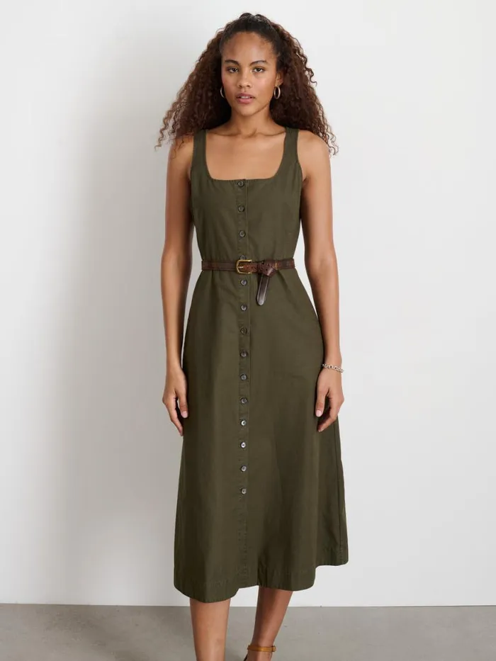 Alex Mill Piper Dress Military Olive Women Dresses Skirts Alex Mill Piper Dress Military Olive Women Dresses Skirts