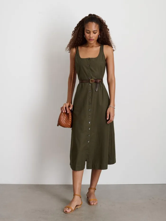 Alex Mill Piper Dress Military Olive Women Dresses Skirts Alex Mill Piper Dress Military Olive Women Dresses Skirts