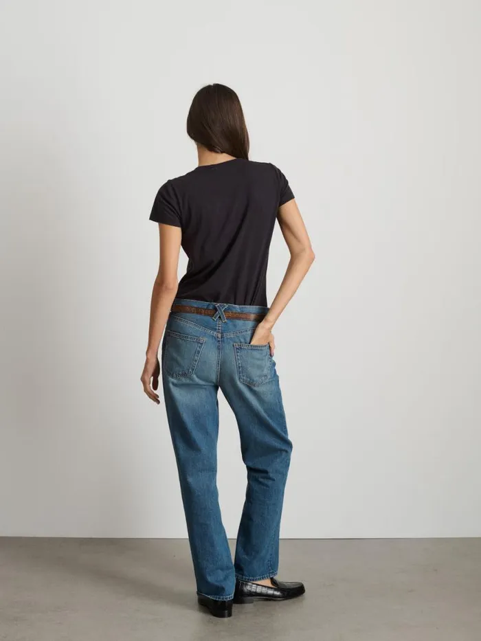 Alex Mill Prospect Tee In Cotton Jersey Black Women Tees Tanks