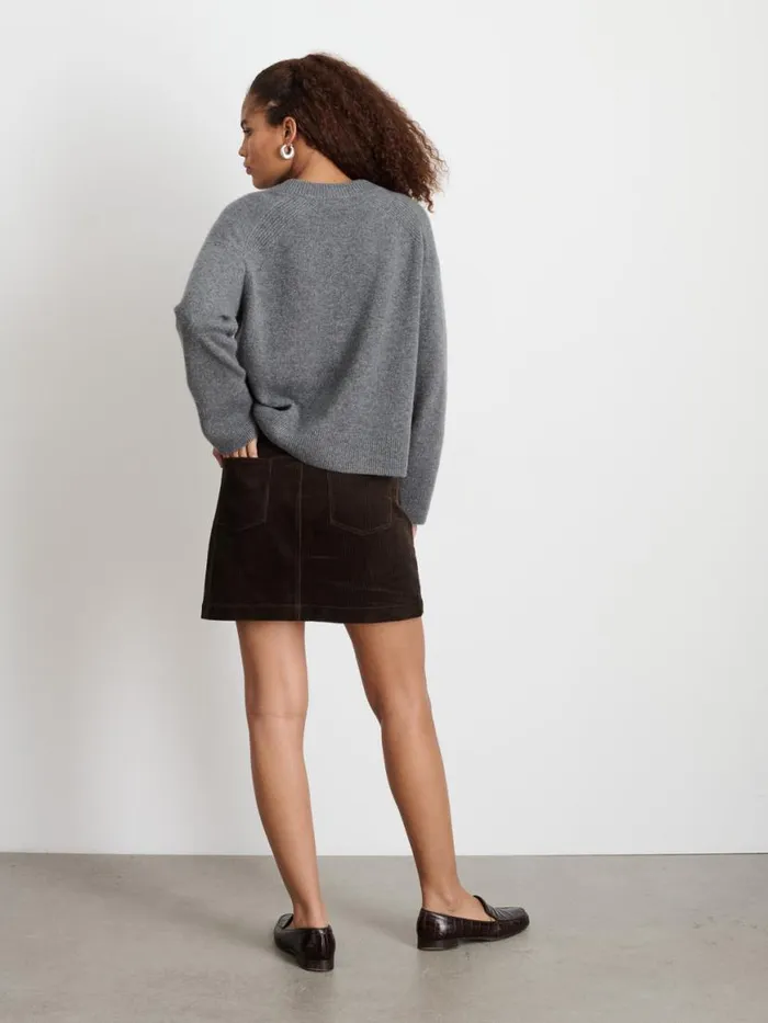 Alex Mill Rowan VNeck In Cashmere Sterling Grey Women Sweaters