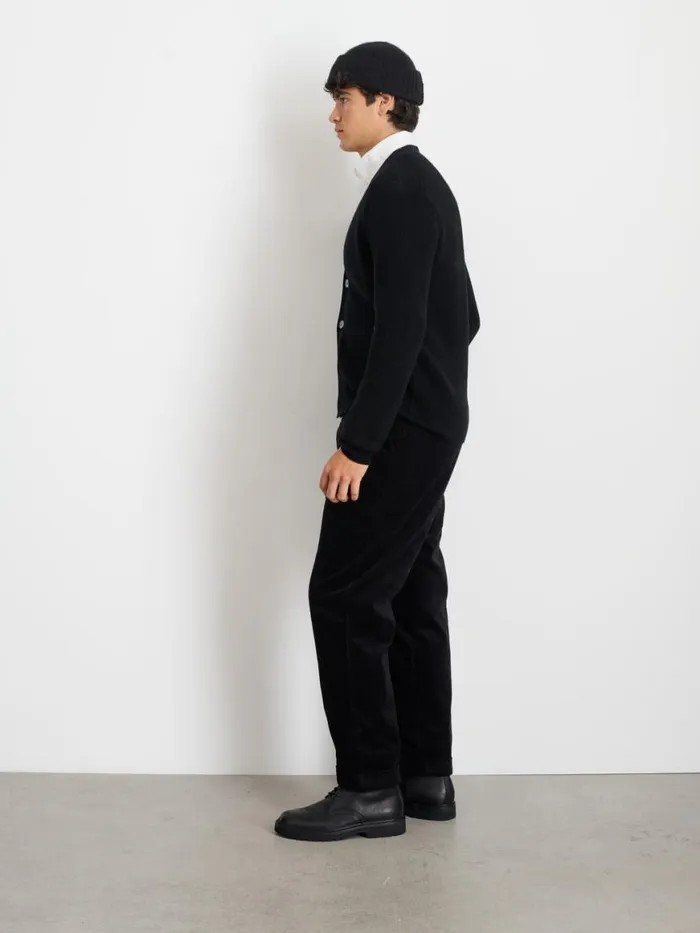 Alex Mill Samuel Cardigan In Wool Black Men Sweaters Sweatshirts