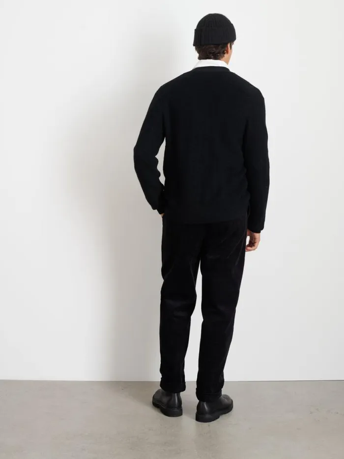Alex Mill Samuel Cardigan In Wool Black Men Sweaters Sweatshirts