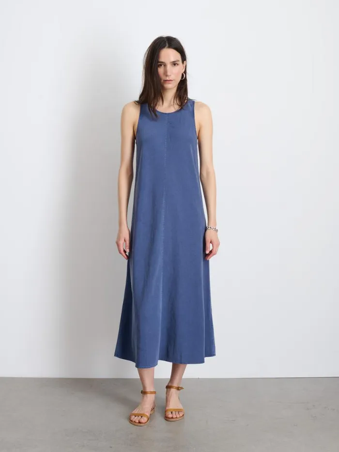 Alex Mill Scarlett Slip Dress Dusty Blue Women Dresses Skirts