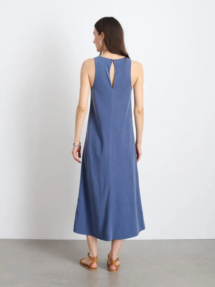Alex Mill Scarlett Slip Dress Dusty Blue Women Dresses Skirts