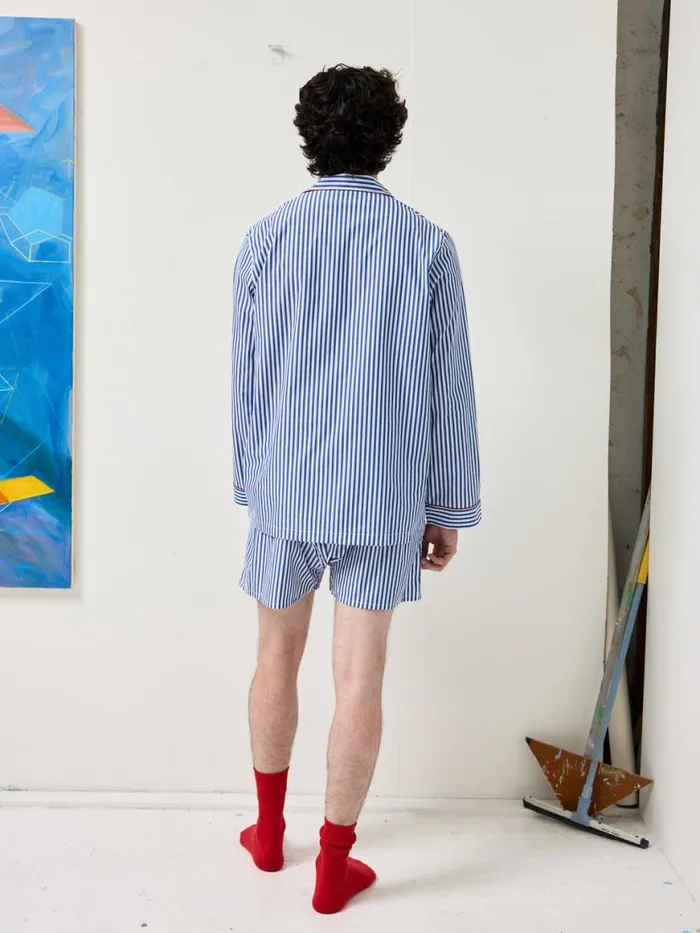 Alex Mill Schostal X Alex Mill Boxer Shorts Navy Stripe Men Pajamas Slippers