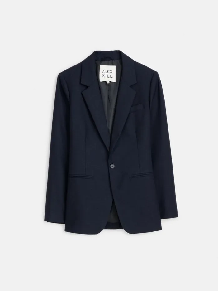 Alex Mill Soho Blazer In Wool Dark Navy Women Set Dressing