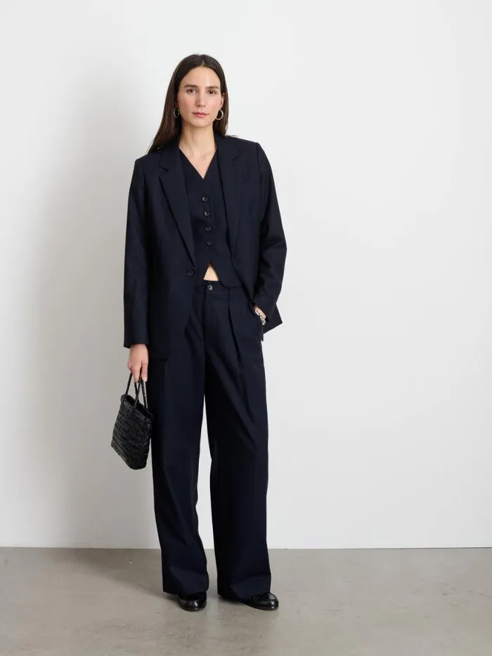 Alex Mill Soho Blazer In Wool Dark Navy Women Set Dressing