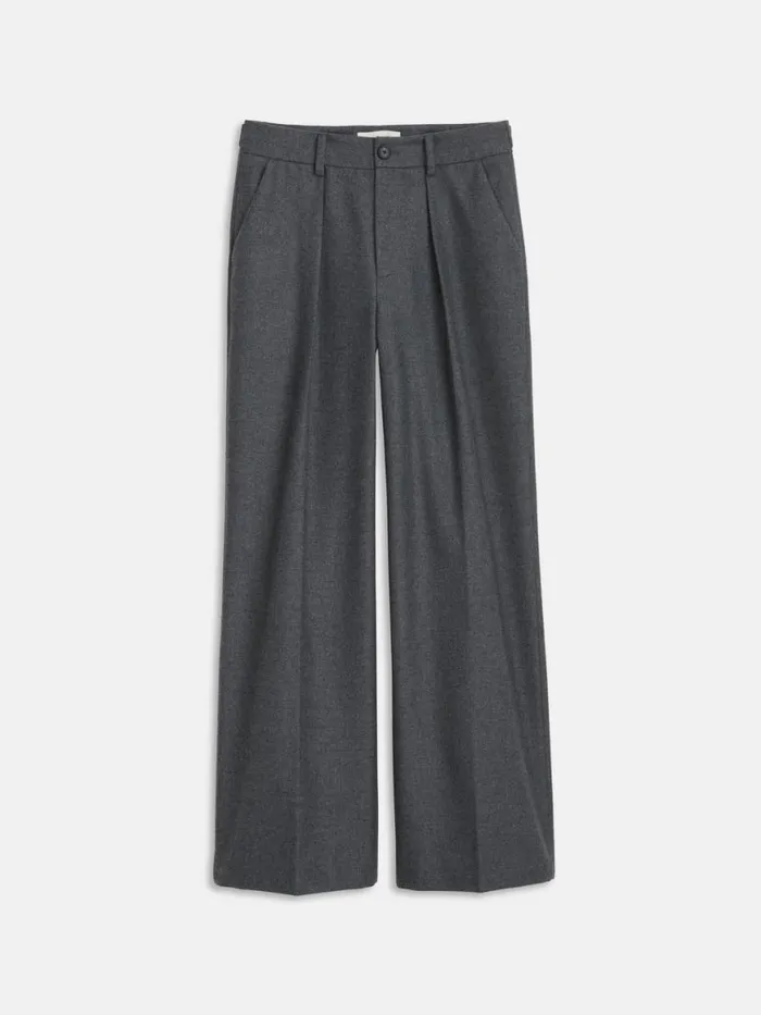 Alex Mill Soho Trouser In Wool Charcoal Women Pants