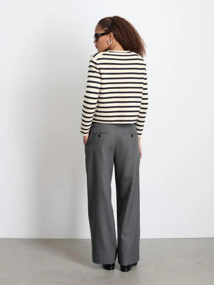 Alex Mill Soho Trouser In Wool Charcoal Women Pants