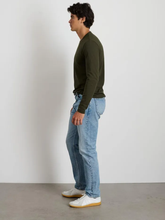 Alex Mill Standard LongSleeve TShirt In Slub Cotton Deep Forest Men Tees Polos