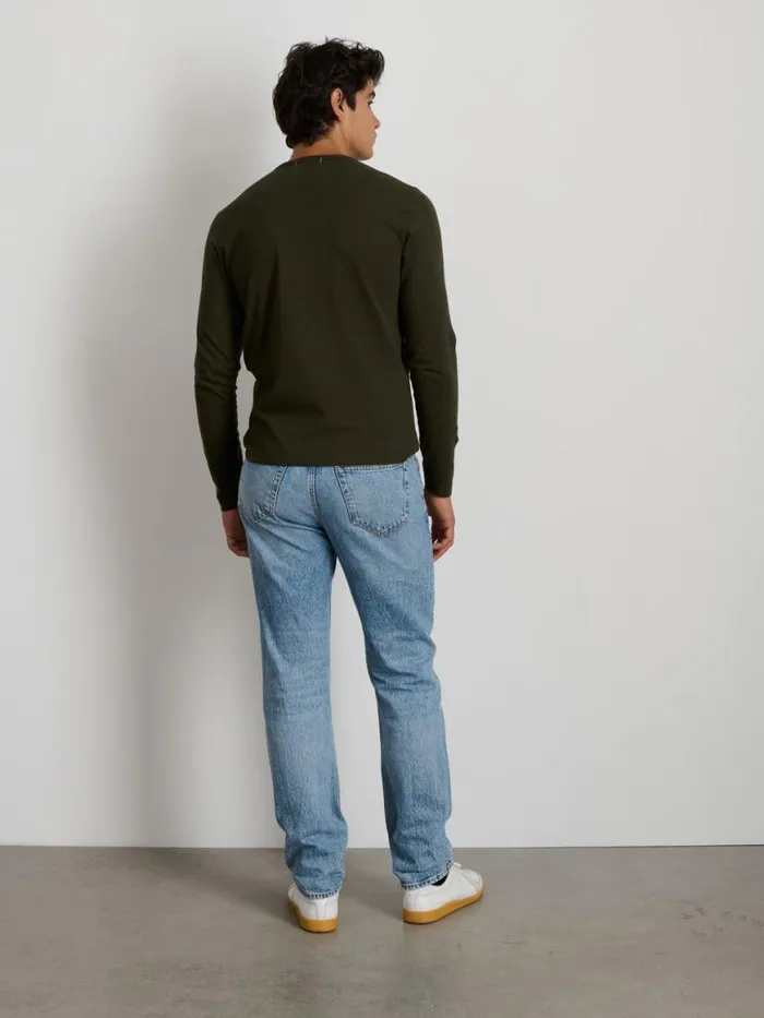 Alex Mill Standard LongSleeve TShirt In Slub Cotton Deep Forest Men Tees Polos