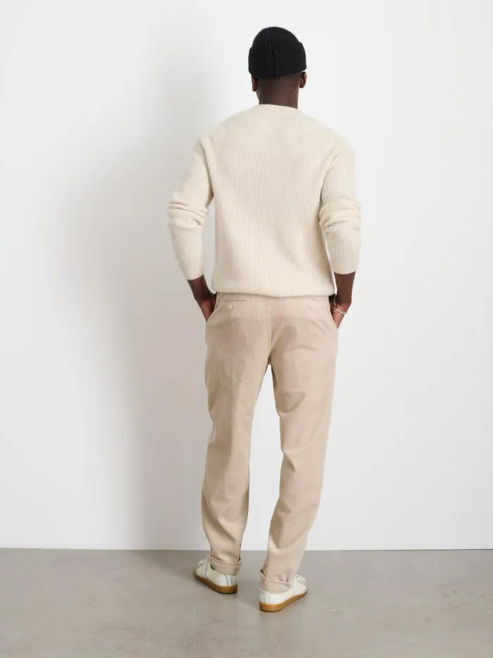 Alex Mill Standard Pleated Pant In Corduroy Cloud Grey Men Suiting Blazers
