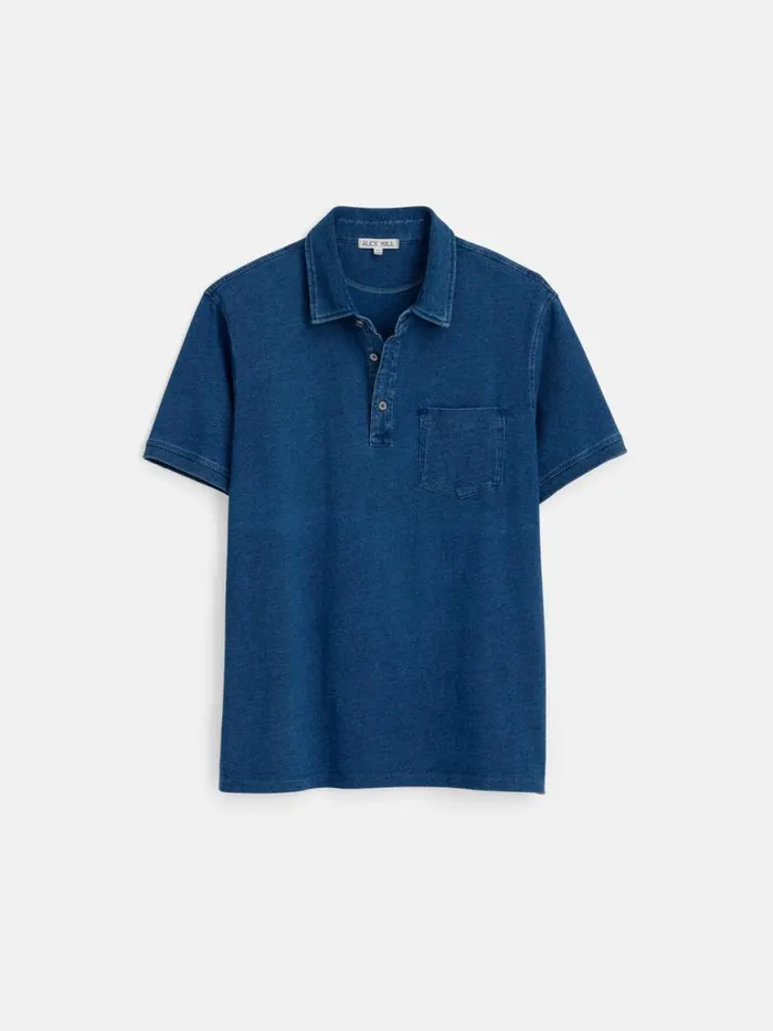 Alex Mill Standard Polo In Indigo Slub Cotton Men Tees Polos