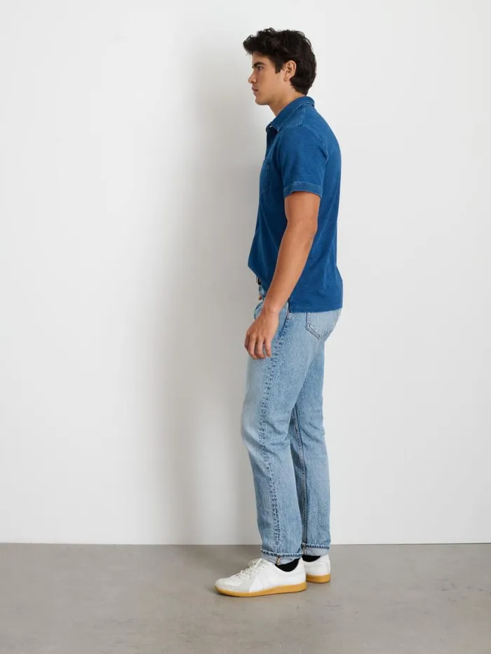 Alex Mill Standard Polo In Indigo Slub Cotton Men Tees Polos