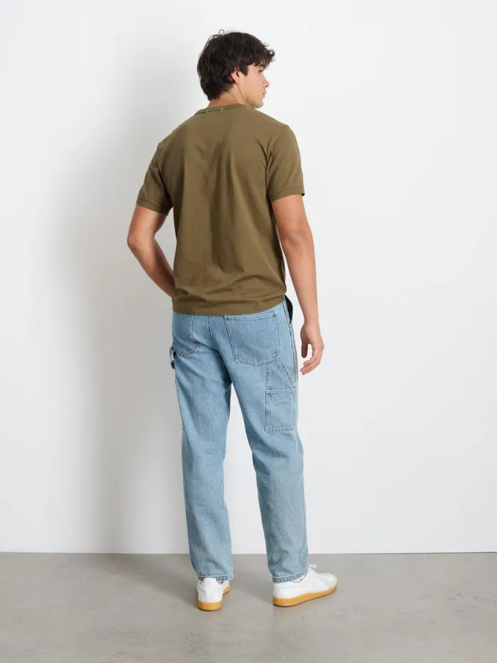 Alex Mill Standard TShirt In Slub Cotton Faded Deep Olive Men Tees Polos
