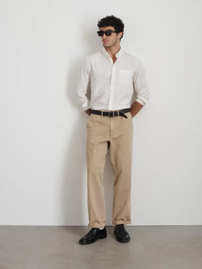 Alex Mill Straight Leg Pant In Vintage Washed Chino Faded Khaki Men Suiting Blazers
