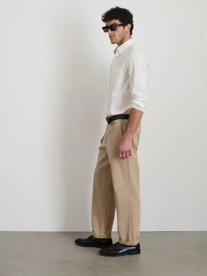 Alex Mill Straight Leg Pant In Vintage Washed Chino Faded Khaki Men Suiting Blazers