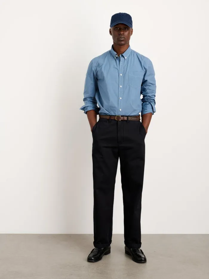 Alex Mill Straight Leg Pant In Vintage Washed Chino Washed Black Men Suiting Blazers