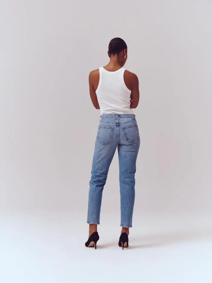 Alex Mill The Amber Mid Rise Slim Vintage Light Indigo Women Pants