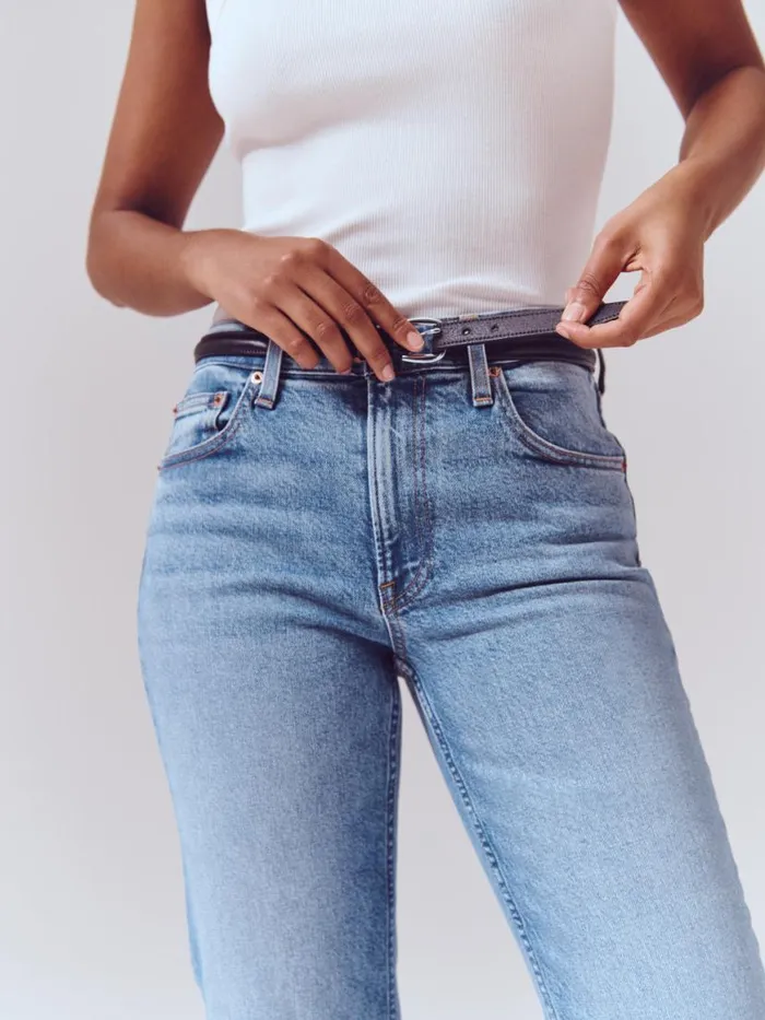 Alex Mill The Amber Mid Rise Slim Vintage Light Indigo Women Pants