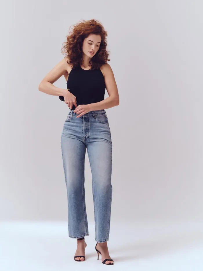 Alex Mill The Bev Relaxed Vintage Light Indigo Women Denim