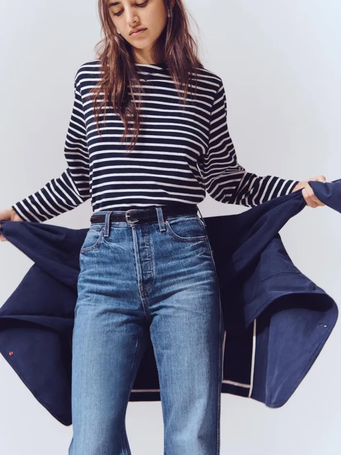 Alex Mill The Carla High Rise Straight Vintage Dark Indigo Women Pants