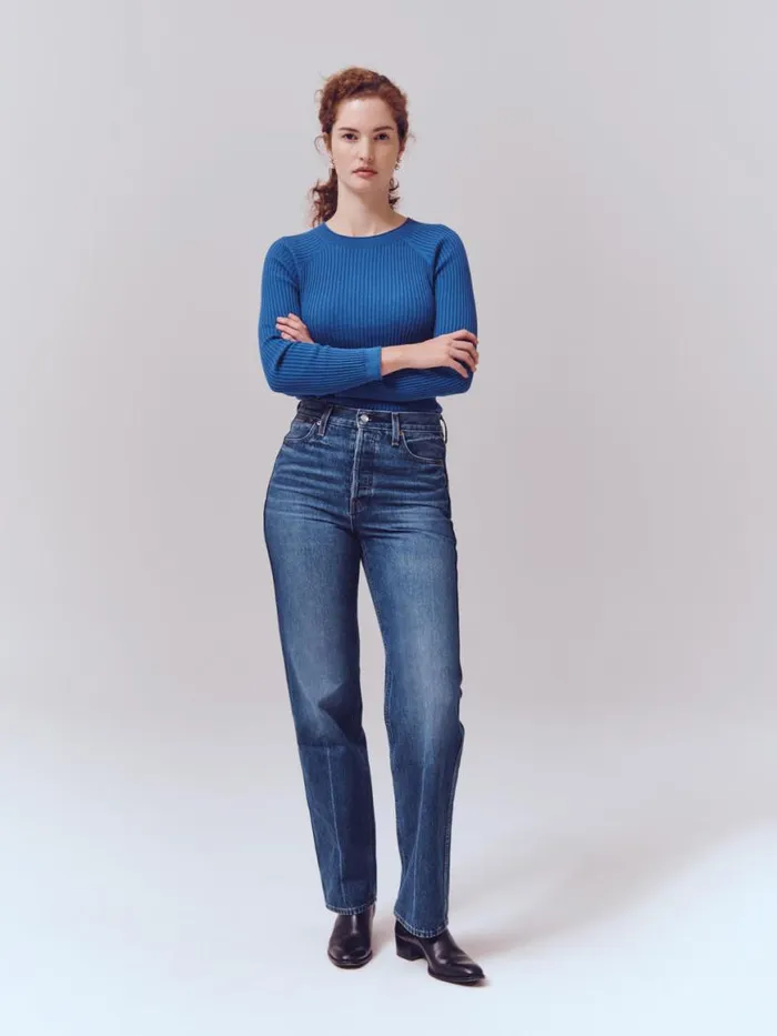 Alex Mill The Carla High Rise Straight Vintage Dark Indigo Women Pants