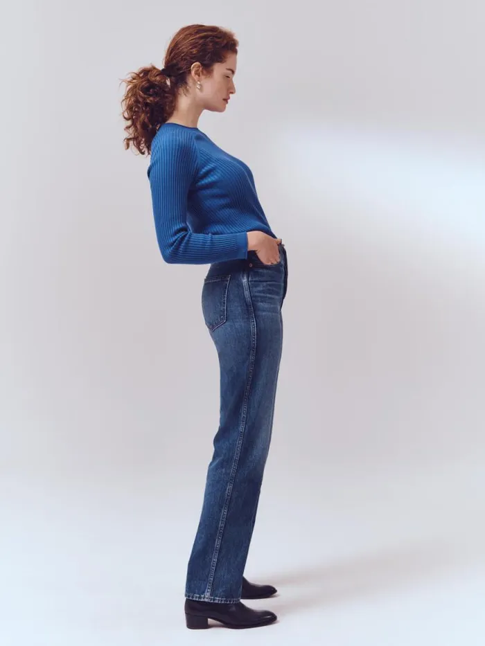 Alex Mill The Carla High Rise Straight Vintage Dark Indigo Women Pants