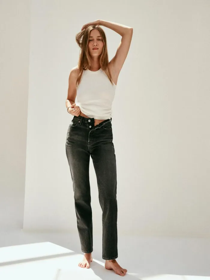 Alex Mill The Carla High Rise Straight Zurich Black Wash Women Pants