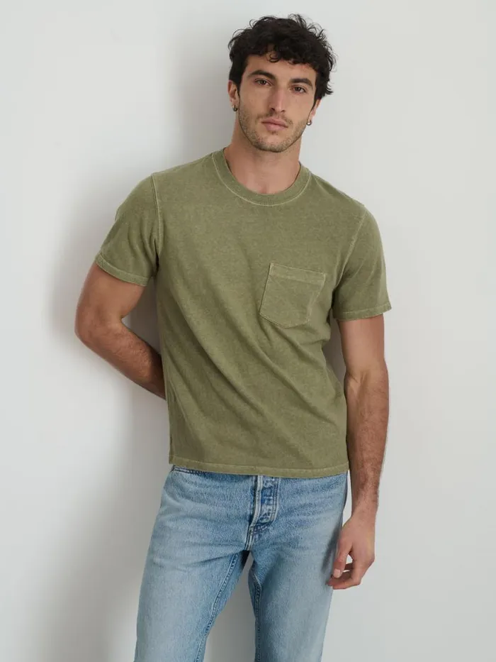 Alex Mill Vintage Wash Pocket Tee Bay Leaf Men Tees Polos