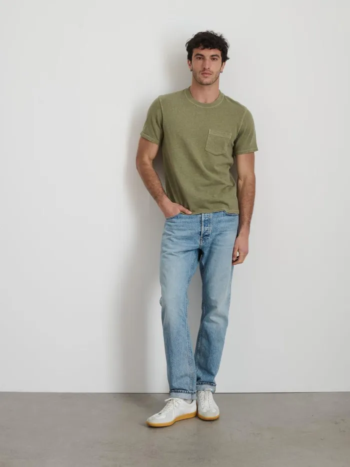 Alex Mill Vintage Wash Pocket Tee Bay Leaf Men Tees Polos