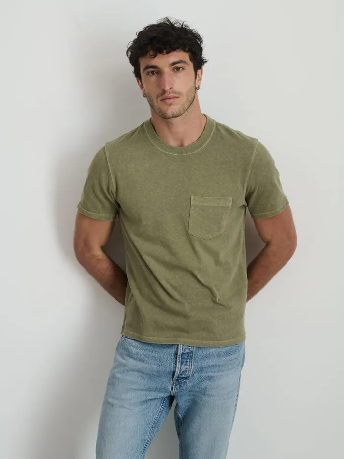 Alex Mill Vintage Wash Pocket Tee Bay Leaf Men Tees Polos