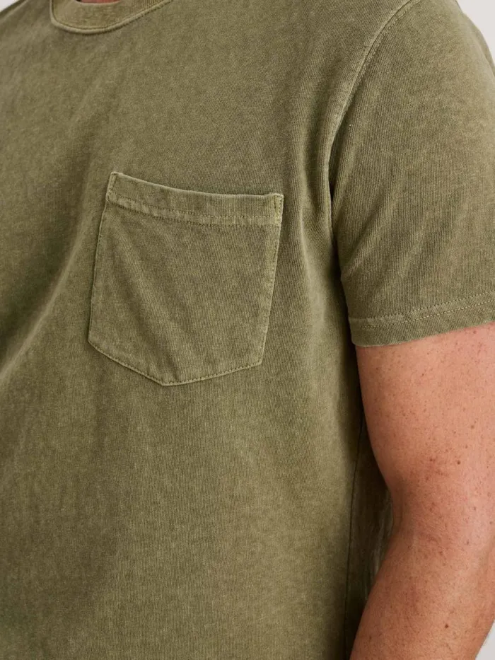 Alex Mill Vintage Wash Pocket Tee Bay Leaf Men Tees Polos